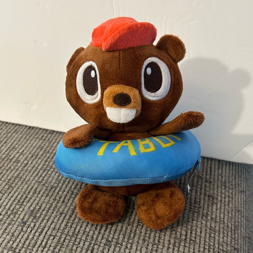 Bark BarkBox Lil' Bucky beaver plush dog toy - Picture 2 of 5